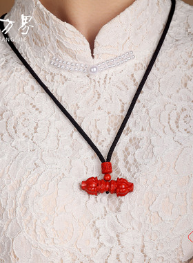 石方界金刚杵朱砂吊坠