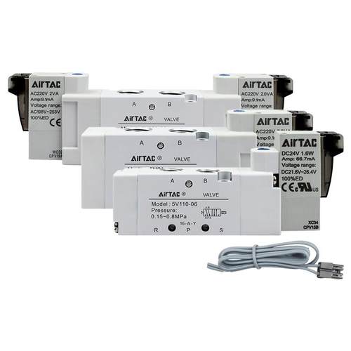 原装亚德客电磁阀 5V11006A/B/C/F/5V21008 31010二位五通 AC220V - 图3