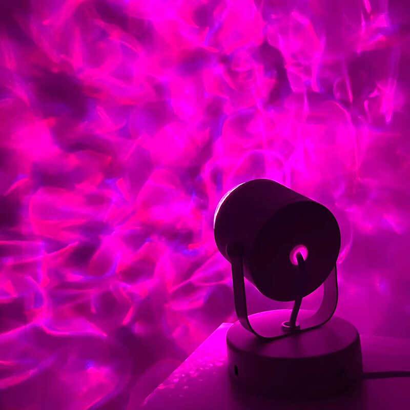 水波纹氛围灯旋转动态网红直播间背景灯卧室情调遥控七彩变色射灯 - 图1