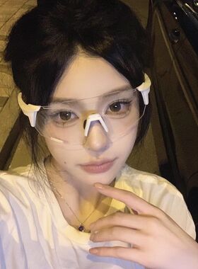 女生自行车骑行墨镜高颜值防雾大框显脸小全框太阳镜防风沙紫外线