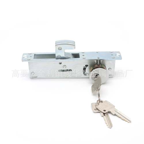 锌合金地锁玻璃门木门铝合金门钩锁移门中央锁插芯锁暗锁房门锁 - 图1