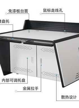 监控台操作台指挥中心调度台桌工作台双联四联五联加厚弧形控制台