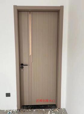 橡木碳晶门室内房间门全木免漆门平开卧室实木门生态门套装房门