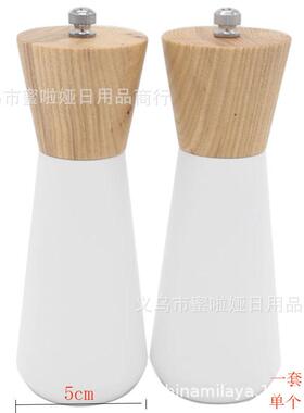 电商新款橡胶木胡椒磨套装木制胡椒磨手动研磨器研磨工具