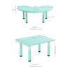 Children's moon table and chair set kindergarten plastic table home baby game toy table curved crescent table lifting