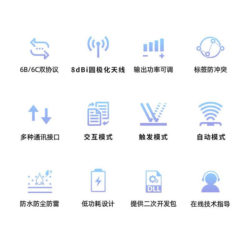 Production line club library attendance management 18000-6C-6B ultra high frequency RFID reading and writing all-in-one machine