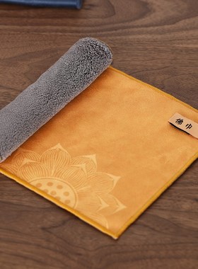 佛堂清洁工具黄铜收纳筒高端香炉清理套装香灰压佛尘扫软毛净佛巾