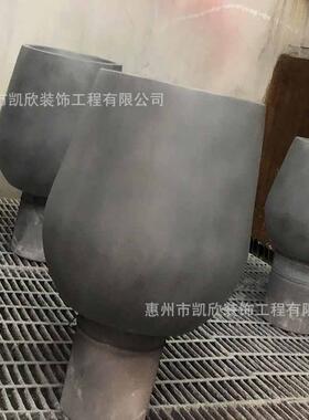 户外玻璃钢花盆商场美陈大花器组合椭圆落地大花钵种植槽花池厂家