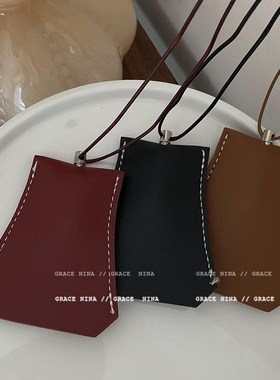 长款挂脖磁吸皮革墨镜挂绳项链女户外便携眼镜夹收纳毛衣链配饰品