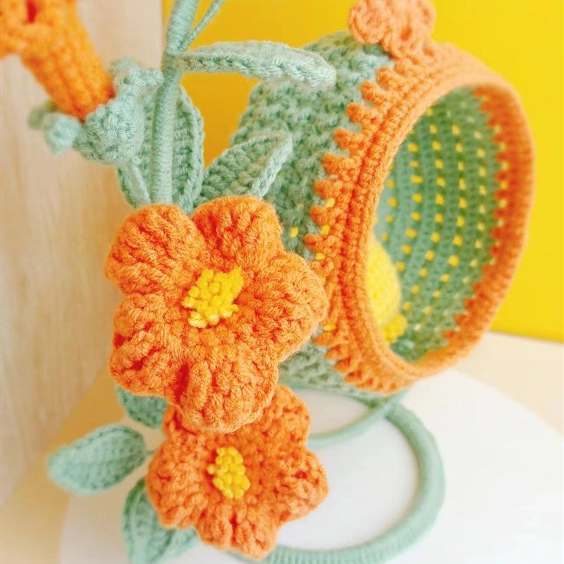 凌霄花娃用花架玩偶吊篮手工钩织娃屋吊床成品创意礼品礼物摆件,淘宝优惠券,粉丝福利购,淘宝优惠卷