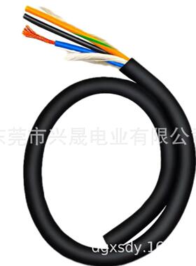 高柔耐折耐弯曲拖链TRVV24芯耐油柔性拖链电缆高柔电机连接线