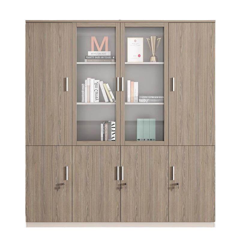 轻奢简约现代木质档案柜资料柜储物柜书柜玻璃带锁办公室文件柜子,淘宝优惠券,粉丝福利购,淘宝优惠卷