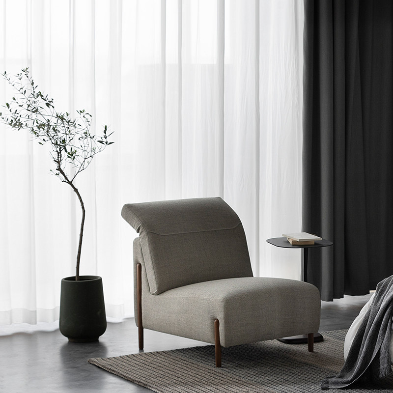 卷耳沙发 致家家居  单人简约布艺小沙发小户型客厅现代简约躺椅,淘宝优惠券,粉丝福利购,淘宝优惠卷