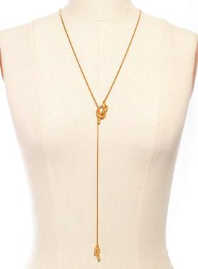 项链链毛衣款长结女金色水手时尚百搭复古设计感打结配饰可镀小众