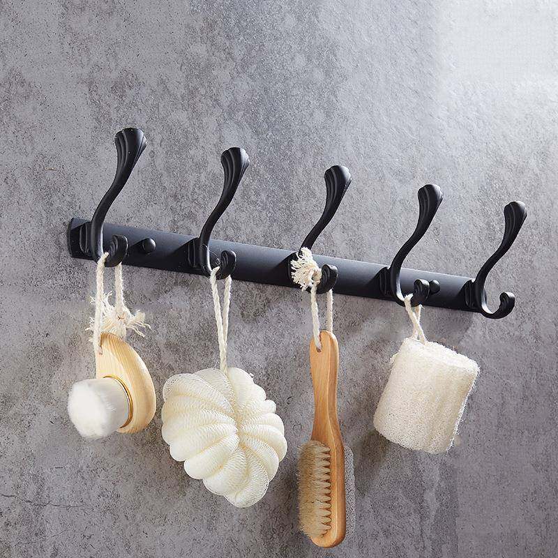 【折扣价】美式黑色厨房鱼尾排钩卫生间不锈钢长条挂衣钩浴室复古,淘宝优惠券,粉丝福利购,淘宝优惠卷