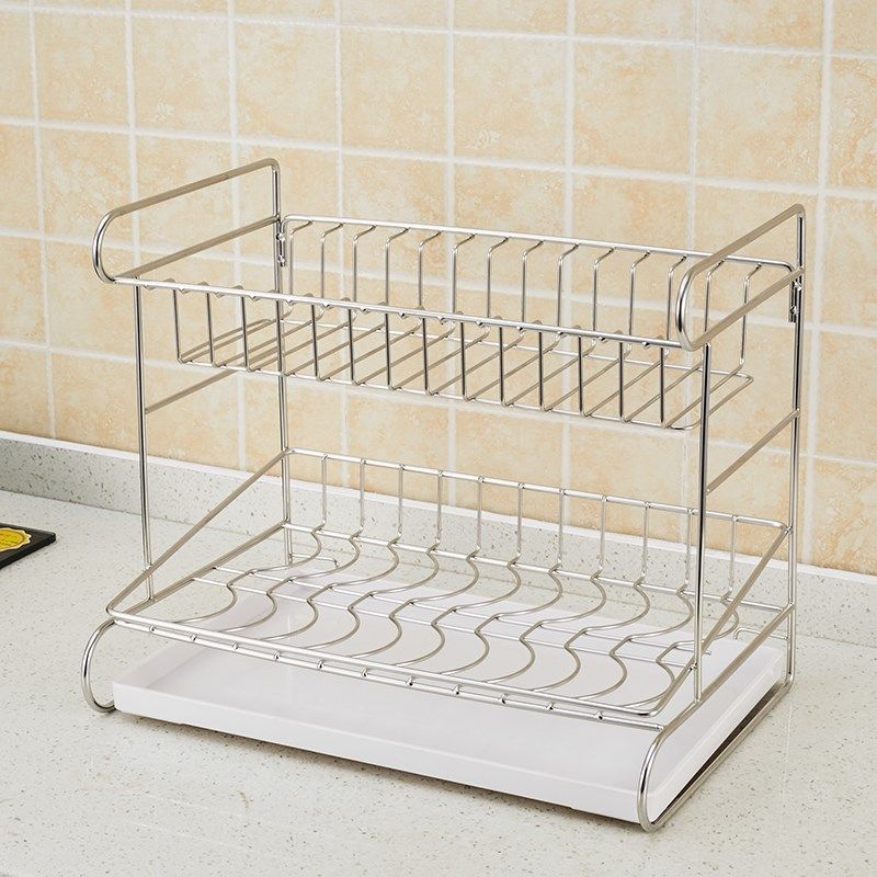 一体加固碗架双层沥水碗碟架厨房收纳晾放碗盘架,淘宝优惠券,粉丝福利购,淘宝优惠卷