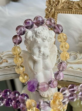 新款首饰九离紫火天然紫水晶手串diy新品上新天然水晶手链女精致