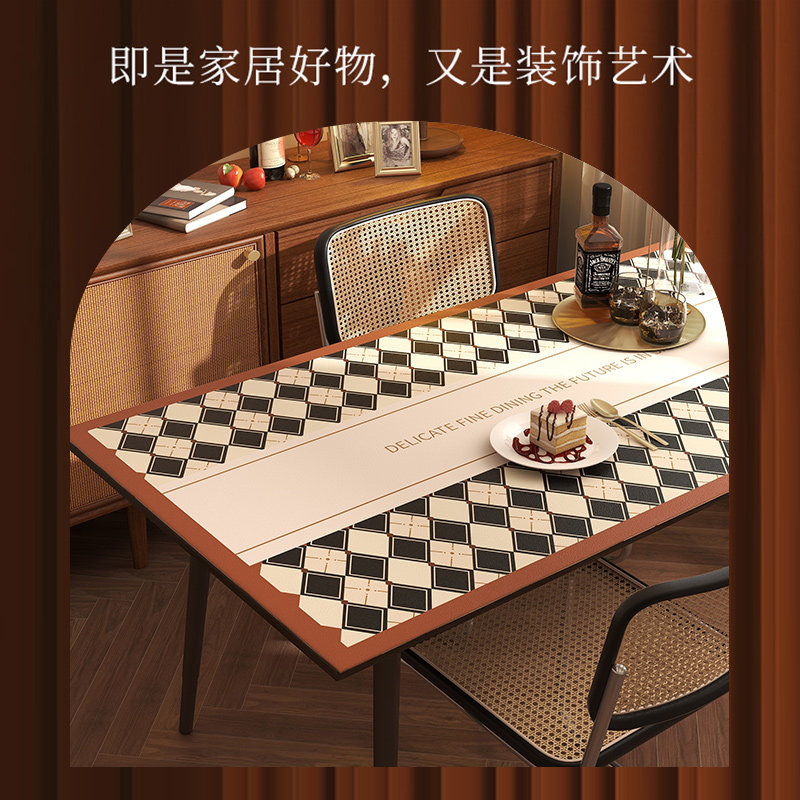 罗马复古轻奢Q弹硅胶餐桌布皮革防水防油免洗防烫茶几桌垫,淘宝优惠券,粉丝福利购,淘宝优惠卷