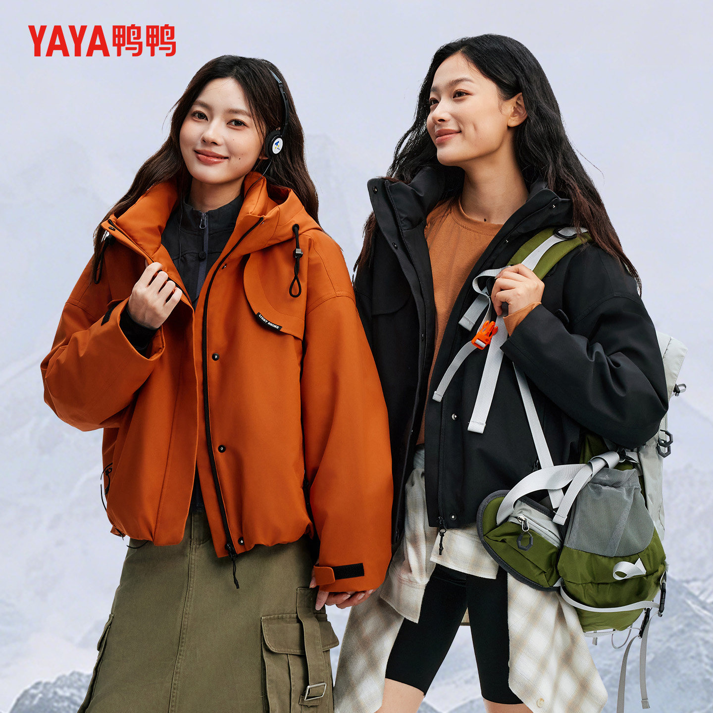 【佟丽娅同款】鸭鸭羽绒服女短款2025冬户外防风保暖派克服外套,淘宝优惠券,粉丝福利购,淘宝优惠卷