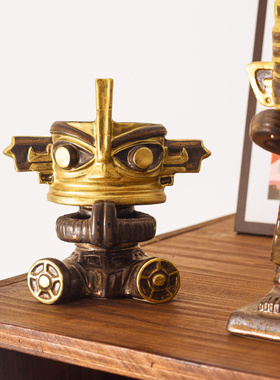 国风堆文创青铜摆件家居客厅茶室桌面博古架古风历史装饰