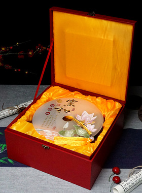 玉石平安扣摆件天然玉石客厅家居电视柜玄关装饰品博古架乔迁