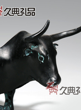 铜制牛虎铜案家居摆件送领导开业会议礼品