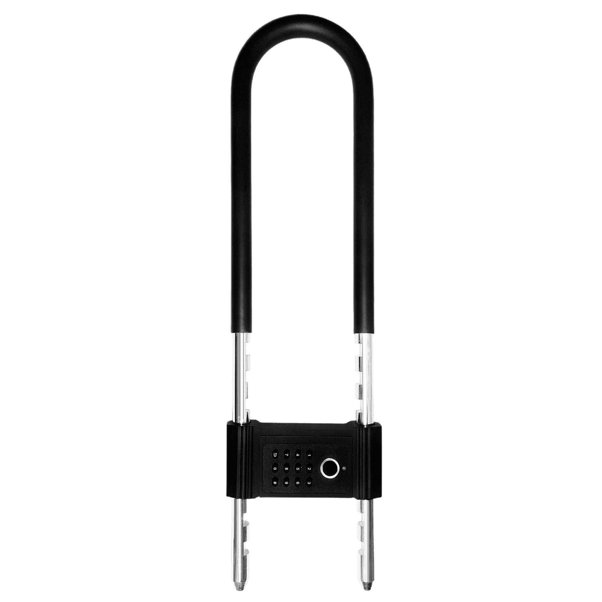 智芯泰密码锁U型玻璃门办公楼商铺大门智能指纹锁U型玻璃门锁 - 图3