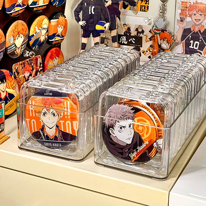 吧唧收纳盒透明亚克力徽章保护壳桌面展示架5875mm防潮保护套密封,淘宝优惠券,粉丝福利购,淘宝优惠卷