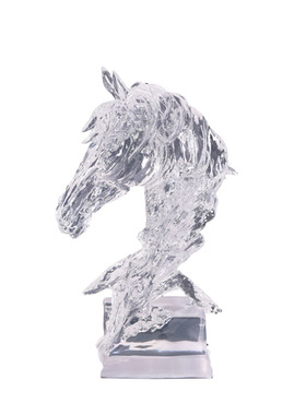 新中式动物马造型陶瓷摆楼样板间售处件客厅书房餐厅装饰品摆设