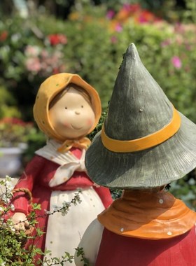 园林摆件户外花园庭院景观店铺婚庆玻璃钢雕塑落地大人物装饰组合