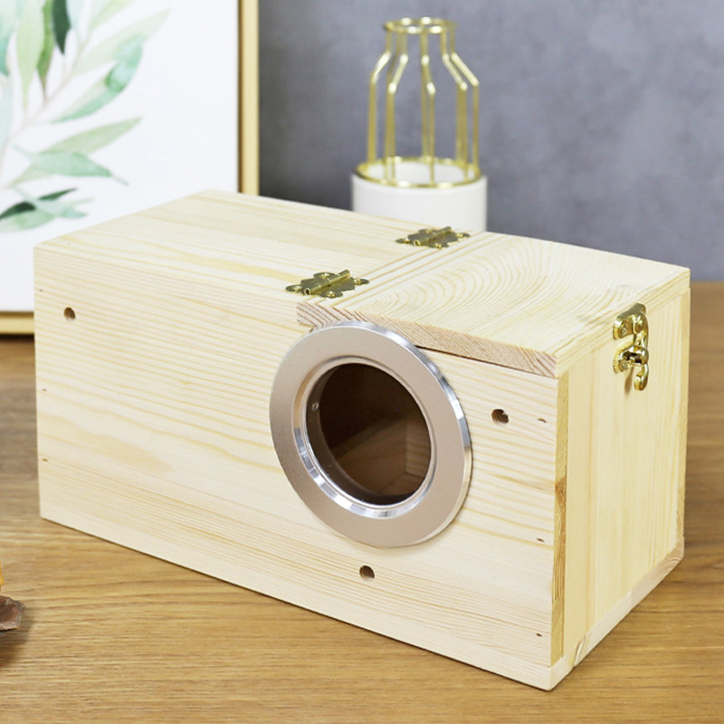 达洋直营 横式右开口松木虎皮牡丹鹦鹉繁殖箱中号鸟巢孵化箱,淘宝优惠券,粉丝福利购,淘宝优惠卷