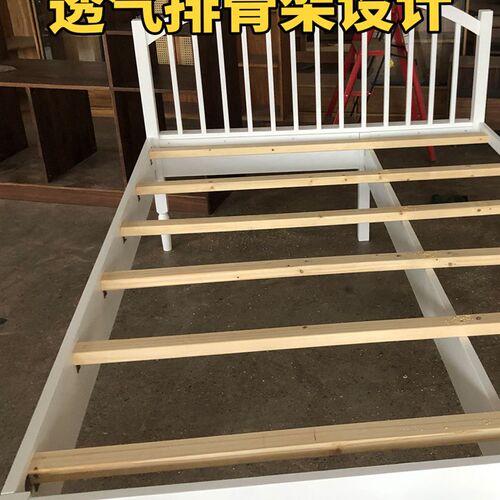 作点家具木制飘窗拼接床大莎实木床北美红橡定实木温床简约日式床 - 图1