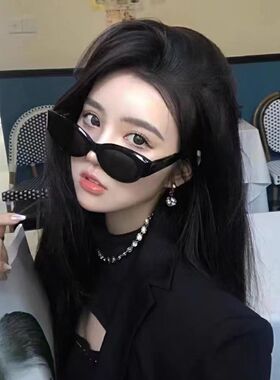 时尚太阳镜街拍博主风墨镜韩版墨镜女圆脸2025新款时髦太阳镜男