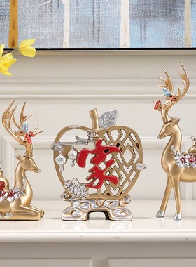 创意鹿摆件乔迁新居礼品结婚礼物送新人客厅玄关电视柜家居装饰品
