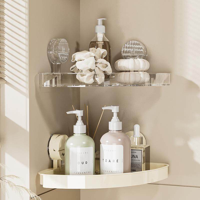 【折扣价】S"多功能卫生间转角置物架壁挂免打孔吸盘式浴室洗手间,淘宝优惠券,粉丝福利购,淘宝优惠卷