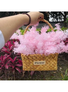 婚庆造型雾凇草婚礼造景仿真迷雾花 圣诞松针 鸟窝草
