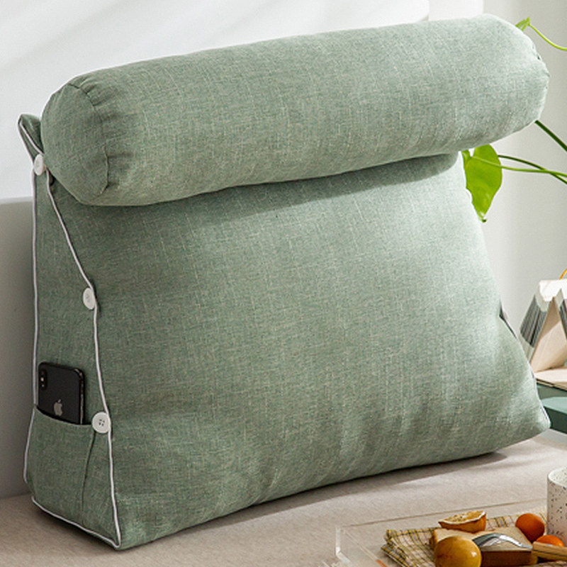 日式亚麻三角床头靠垫可调节头枕靠背卧室榻榻米护腰靠枕可拆洗,淘宝优惠券,粉丝福利购,淘宝优惠卷