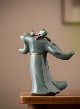 新中桌历史人陶瓷摆件诗仙李白家居客厅茶室饰面装式品