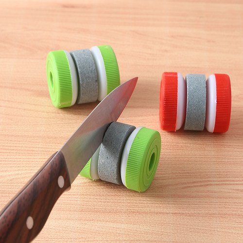 圆形厨房家用快速磨刀石创意磨剪子器菜刀工具 磨刀器 - 图1
