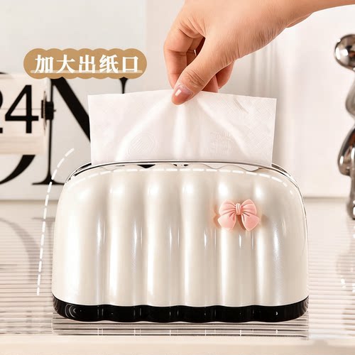 纸巾盒客厅高档轻奢抽纸盒家用茶几摆件创意纸抽盒车载车内高级感 - 图0
