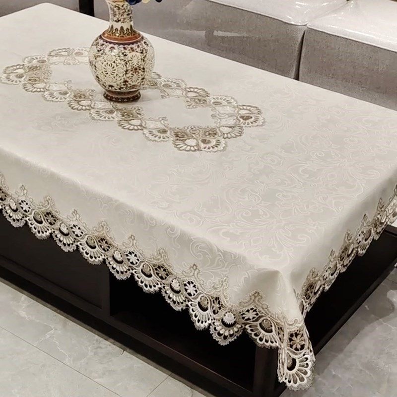 茶几桌布布艺长方形简约客厅家用蕾丝茶几餐桌布盖巾台布,淘宝优惠券,粉丝福利购,淘宝优惠卷