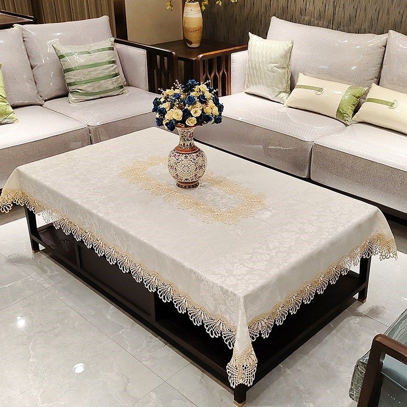 茶几桌布布艺长方形简约客厅家用蕾丝茶几餐桌布盖巾台布,淘宝优惠券,粉丝福利购,淘宝优惠卷