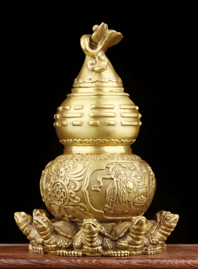 铜葫芦摆件开装天医葫芦面龟葫芦客厅家居桌九口饰摆设