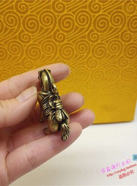 仿古铜马苍蝇挂件黄铜马上赢马上元宝骏马上猴手把玩小摆件