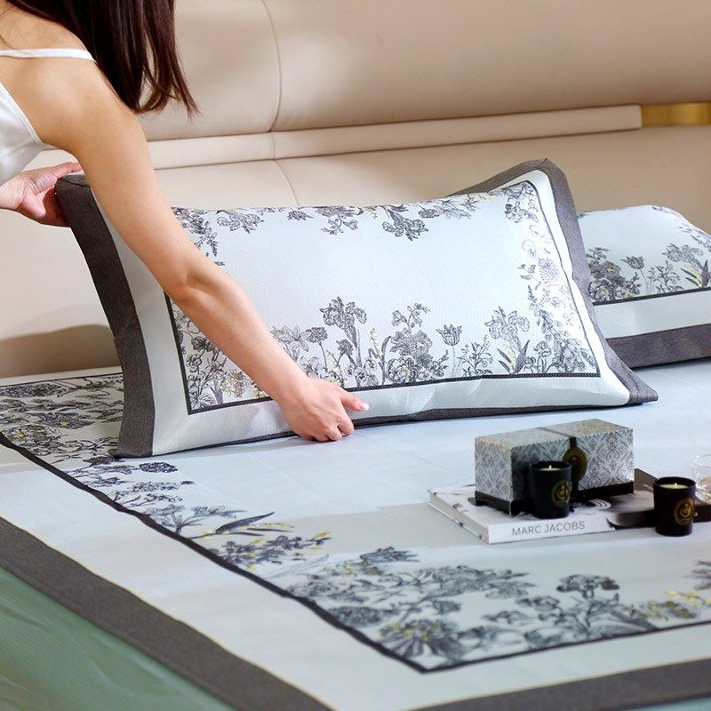 黛富妮家纺冰丝席夏季凉席可折叠床笠款席子冰丝凉席子,淘宝优惠券,粉丝福利购,淘宝优惠卷