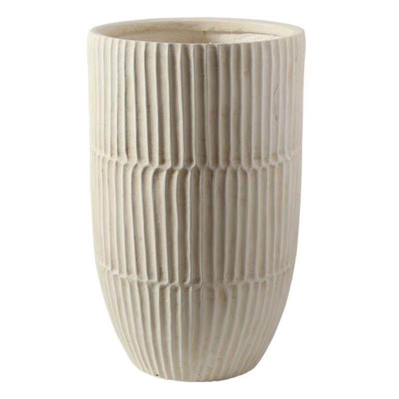 出口竖纹大花盆耐用水泥环保材料花缸玻璃钢复古落地高盆,淘宝优惠券,粉丝福利购,淘宝优惠卷