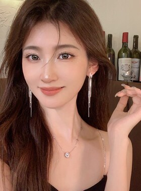 蕾丝流苏耳环宝藏级美丽~长款流苏耳环女2024新款小众设计感高级