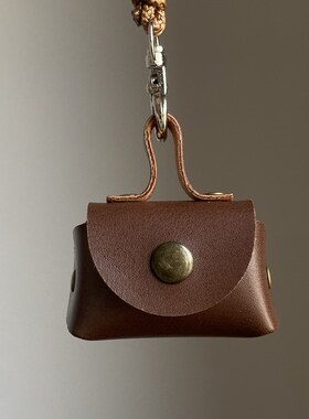 复古时尚红色小巧零钱包包钥匙扣精致包包挂件车钥匙配饰