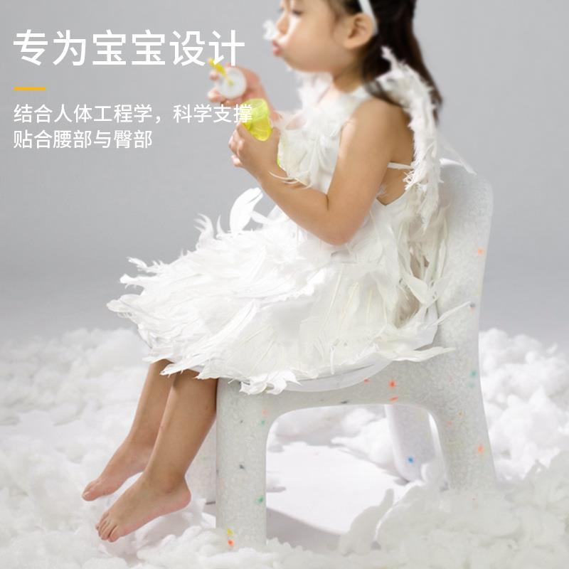 Kindergarten children's small chair cartoon stool back home table and chair combination internet celebrity plastic low stool cute bench