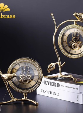 Cambrass轻奢摆件饰品高档座钟家居好物装饰品时钟高级感钟表客厅